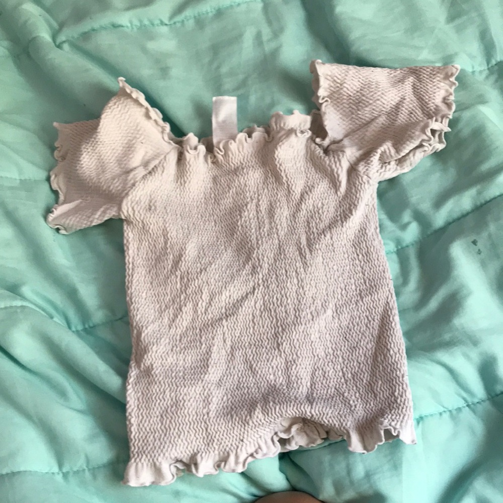 off the shoulders white shirt